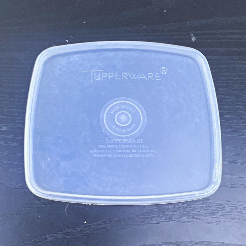 Tupperware 310-41 Clear Square Plastic Replacement Lid Cover Seal Vintage